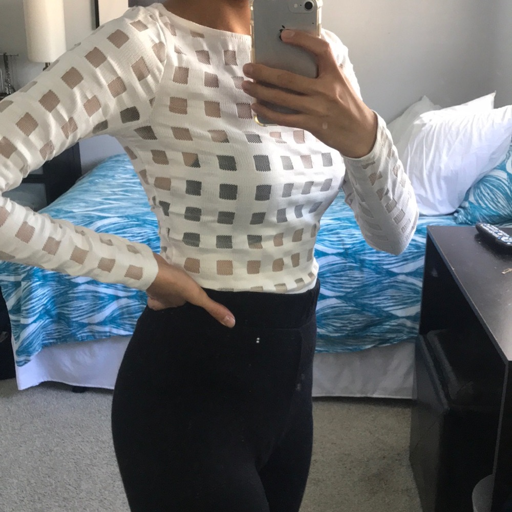 White Mesh Bodysuit